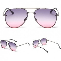 Oval Classic Aviator Gradient Sunglasses-Men Shade Glasses-Polarized Oval Lens - C - CY190EESRD4 $64.47