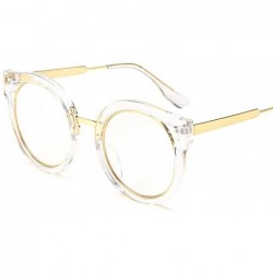 Rimless Luxury Fashion Sunglasses Women Brand Designer Vintage Oversized Mirror 998015Y - Transparent Frame - CB184T59YUA $14.66
