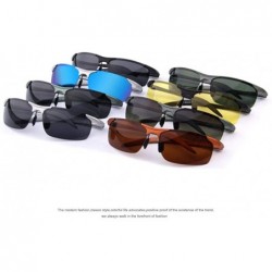 Aviator 100% Polarized Driver Driving Sunglasses TR90 Ultra Lightweight C02 Blue - C06 Yellow - C818XNGHK4W $13.53