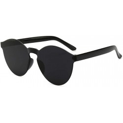 Round Unisex Fashion Candy Colors Round Outdoor Sunglasses Sunglasses - Black - C8199UL40T0 $18.42