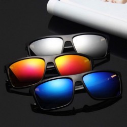 Square 2019 New Unisex Reflective Vintage Sunglasses Men Designer Fashion Rivets Sun Glasses Ladies Oculos De Sol - C5 - CQ19...