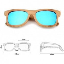 Oval Ladies Sunglasses Women Polarized Retro Vintage Sun Glasses Men Wood Bamboo Sunglasses Designer Square Glasses - CQ18Y25...