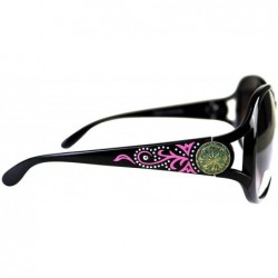 Square Concho Western Collection Sunglasses - Black - C618UG48M26 $25.62