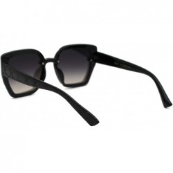 Butterfly Womens 90s Designer Fashion Squared Butterfly Sunglasses - Black Silver Mirror - C318XEUOTKS $7.86