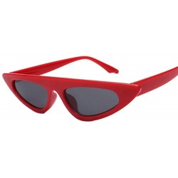 Oversized Cat Eye Sunglasses Women Vintage Retro Ladies Luxury Brand Designer Sun RedGray - Redgray - CG18YNDE6I8 $11.62