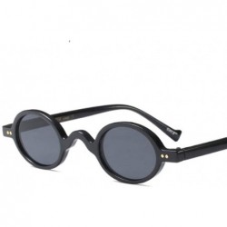 Aviator Small Round Retro Sunglasses Men Women Rivet Steampunk Leopard Tea C1 Leopard - C4 Black - CZ18YLZA4DK $11.66