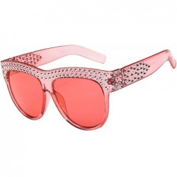 Sport Women Vintage Retro Sun Glasses Unisex Fashion Patchwork Big Frame Sunglasses - G - C518TO6D5D9 $6.76