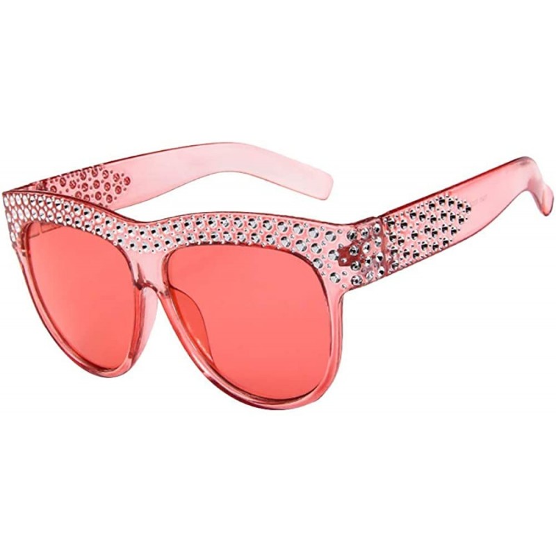Sport Women Vintage Retro Sun Glasses Unisex Fashion Patchwork Big Frame Sunglasses - G - C518TO6D5D9 $6.76