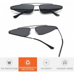 Wayfarer Fashion Eyes Frame Metal Sunglasses Men Women UV Protection for Outdoor - Gray - C718G7UD052 $11.88