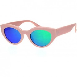 Cat Eye Womens Mod Thick Plastic Fashion Cat Eye Sunglasses - Pink Teal - CE18HIYCXYA $10.18