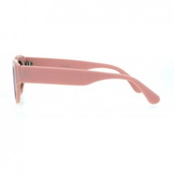 Cat Eye Womens Mod Thick Plastic Fashion Cat Eye Sunglasses - Pink Teal - CE18HIYCXYA $10.18