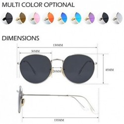 Cat Eye Retro John Lennon Sunglasses for Men Women Polarized Hippie Round Circle Sunglasses MFF7 - A Black Grey - CJ17YIQ4AUG...