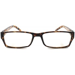 Rectangular Tortoise Modern Stylish Hot Mens Womens Fashion Rectangle Clear Lens Eye Glasses - C31802NDHXZ $15.20