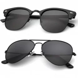 Aviator Classic Aviator Sunglasses for Men Women Driving Sun glasses Polarized Lens 100% UV Blocking - CT18ULDYTYZ $28.52