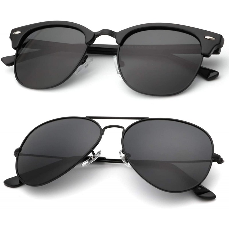 Aviator Classic Aviator Sunglasses for Men Women Driving Sun glasses Polarized Lens 100% UV Blocking - CT18ULDYTYZ $18.11