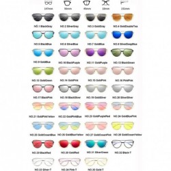 Cat Eye 2018 Er Cat Eye Sunglasses Women Vintage Metal Reflective Glasses Mirror Retro Oculos De Sol Gafas - CS198AI70O9 $30.82