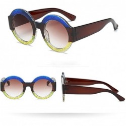 Oval Sunglasses Multicolor Goggles Eyeglasses Glasses Eyewear - Blue Yellow - C618QNKAOH4 $8.98