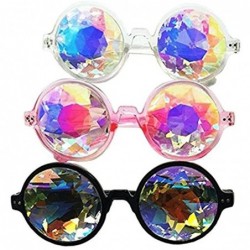 Round Festivals Kaleidoscope Glasses for Raves - Goggles Rainbow Prism Diffraction Crystal Lenses - CV186L8O3DA $22.22