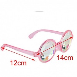 Round Festivals Kaleidoscope Glasses for Raves - Goggles Rainbow Prism Diffraction Crystal Lenses - CV186L8O3DA $22.22