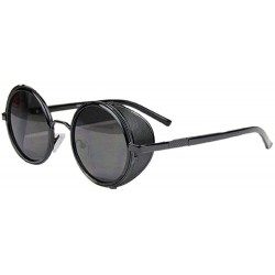 Rimless Women Fashion Round Frame Glasses Cyber Goggles Steampunk Sunglasses Vintage Retro - G - CY18SX78OR8 $10.80