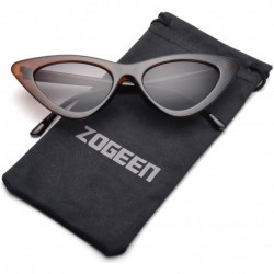 Sport Clout Goggles Cat Eye Sunglasses Vintage Mod Style Retro Kurt Cobain Sunglasses Z3265 - Brown - CG189WUR0EI $23.54