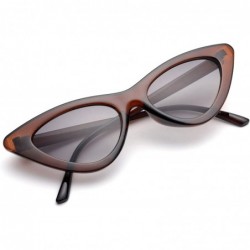 Sport Clout Goggles Cat Eye Sunglasses Vintage Mod Style Retro Kurt Cobain Sunglasses Z3265 - Brown - CG189WUR0EI $23.54