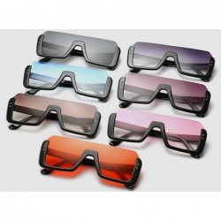 Goggle Ultra light New Rectangular Frame One-piece Lady Sunglasses Brand Designer Rivet Men Goggle - Pink - CM18X2Y94H8 $9.91