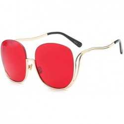 Oval Oval Rimless Sunglasses Women Fashion Retro Sun Glasses Female Metal Frame Gradient Oculos UV400 - C7198O5WSR4 $24.23