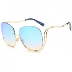 Oval Oval Rimless Sunglasses Women Fashion Retro Sun Glasses Female Metal Frame Gradient Oculos UV400 - C7198O5WSR4 $24.23