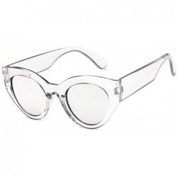 Round Retro Sunglasses For Women/Men Classic Outdoor Glasses UV400 Round Len - Transparent - C818D4NTEC3 $18.11
