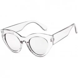 Round Retro Sunglasses For Women/Men Classic Outdoor Glasses UV400 Round Len - Transparent - C818D4NTEC3 $16.35