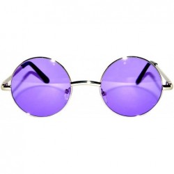 Round 20 Pieces Wholesale Lot Small Round Circle Sunglasses Bulk Party Mix Assotrted - Silver_frame_purple - CO18C435E8I $49.99