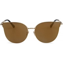 Oval Womens Designer Rhinestones Sunglasses (100% UVA/UVB) - 86010 C3 Gold Brown - CB11JXZ8UON $13.54