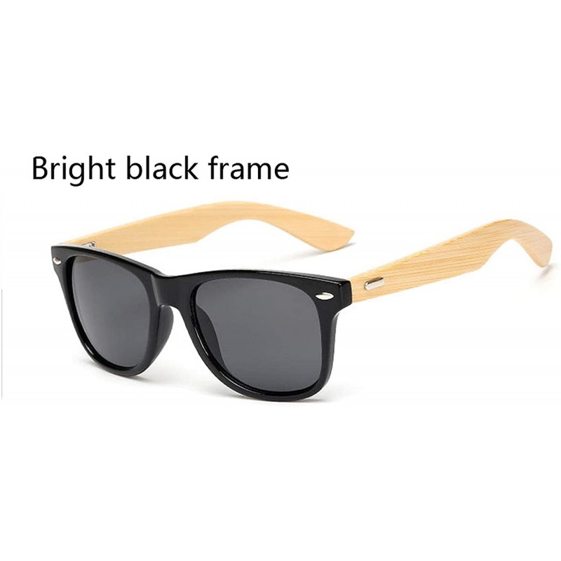 Square Wood Sunglasses Men Women Square Bamboo Mirror Sun Glasses Retro De Sol MasculinoHandmade - Kp1501 C1 - C6197A20WKI $2...