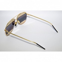 Aviator Vintage Sunglasses Mirrored Aviator Frame Men Gold - CP12O9XCELW $25.35