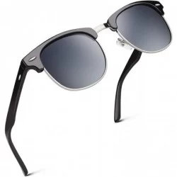Square Polarized Sunglasses for Men Driving Sun glasses Shades 80's Retro Style Brand Design Square - CX18N0CTYUH $22.48