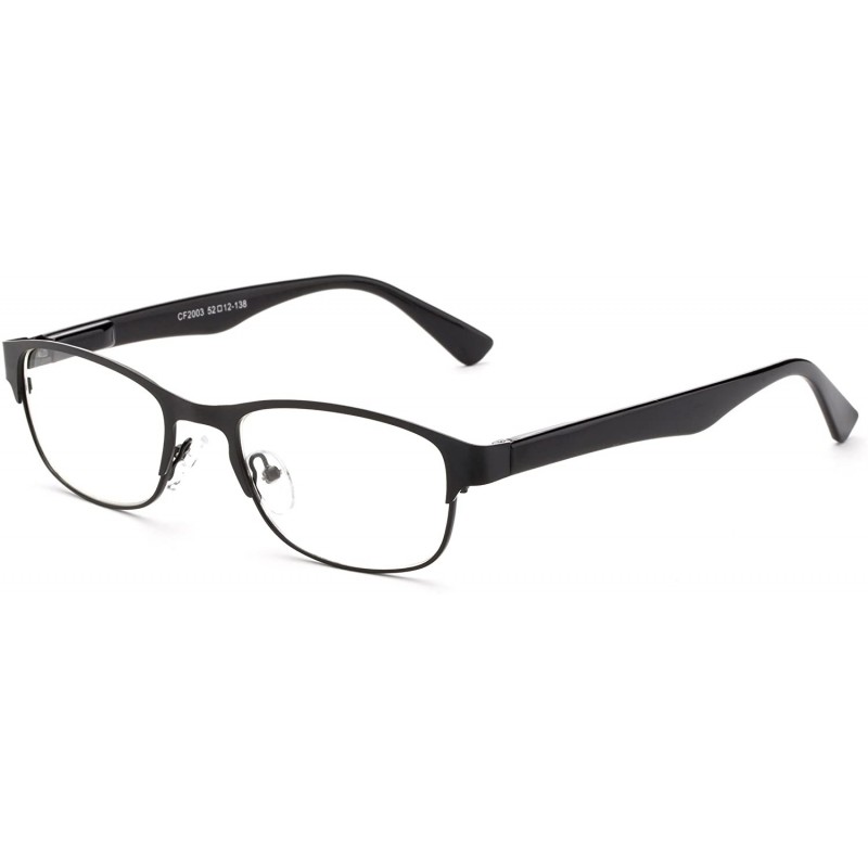 Square "Zonic" Aluminum Brushed Prescription Ready Clear Lens Rx Frames Optical Frames for Women - CN12KRZEAKJ $19.39