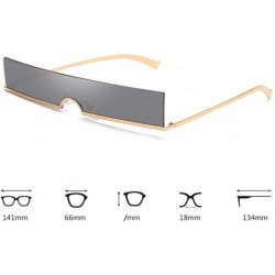 Oversized Unisex Fashion Frameless Candy Colors Plastic Lenses Sunglasses UV400 - Gray - CK18N8X75OC $8.97