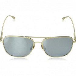 Aviator Women's Airborne Oval Sunglasses - Matte Light Gold - CA18Q34OCK2 $40.46