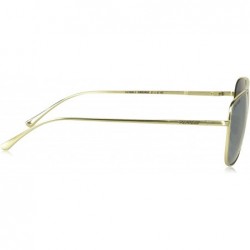 Aviator Women's Airborne Oval Sunglasses - Matte Light Gold - CA18Q34OCK2 $40.46