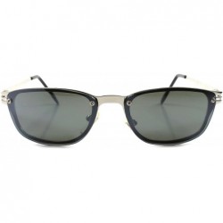 Rectangular Classic Vintage Old Fashion Stylish Mens Rectangle Hipster Sunglasses - Silver - C41892D8AS8 $11.21