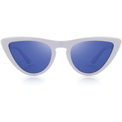 Aviator DESIGN Fashion Women Cat Eye Sunglasses Brand Designer Sunglasses C05 White - C06 Clear Red - CN18YQN00TY $11.26