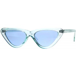 Cat Eye Womens Lollita Fashion Sunglasses Flat Cat Eye Translucent Colors UV 400 - Blue - CY1808D6M9N $13.13