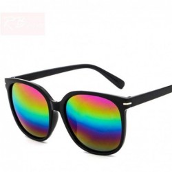 Aviator 2019 Vintage Sunglasses Women Top Brand Designer Luxury Candies Lens Black Blue - Black Gold - CB18Y6SNGRI $12.13