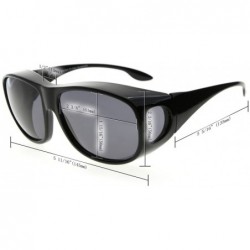 Sport Retro Style Large Lenses Polarized Fitover Sunglasses for Wear Over Glasses (Amber Tortoise/Brown Lenses) - CK184A0TSNC...