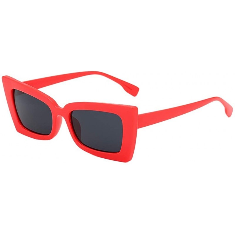 Square Fashion Women Irregular Frame Sunglasses Vintage Retro Style Classic Polarized Glasses - C - CF18TLY3MOW $7.39