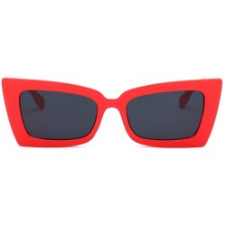 Square Fashion Women Irregular Frame Sunglasses Vintage Retro Style Classic Polarized Glasses - C - CF18TLY3MOW $7.39