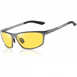 Sport Anti Glare Night-vision Glasses For Headlight Polarized Driving Glasses 2179 - Gunmetal/Yellow - CH18A2YXHHQ $36.07