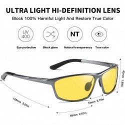 Sport Anti Glare Night-vision Glasses For Headlight Polarized Driving Glasses 2179 - Gunmetal/Yellow - CH18A2YXHHQ $19.20