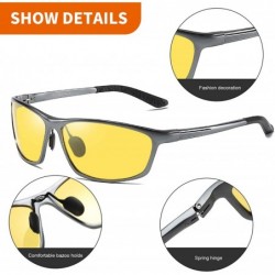 Sport Anti Glare Night-vision Glasses For Headlight Polarized Driving Glasses 2179 - Gunmetal/Yellow - CH18A2YXHHQ $19.20
